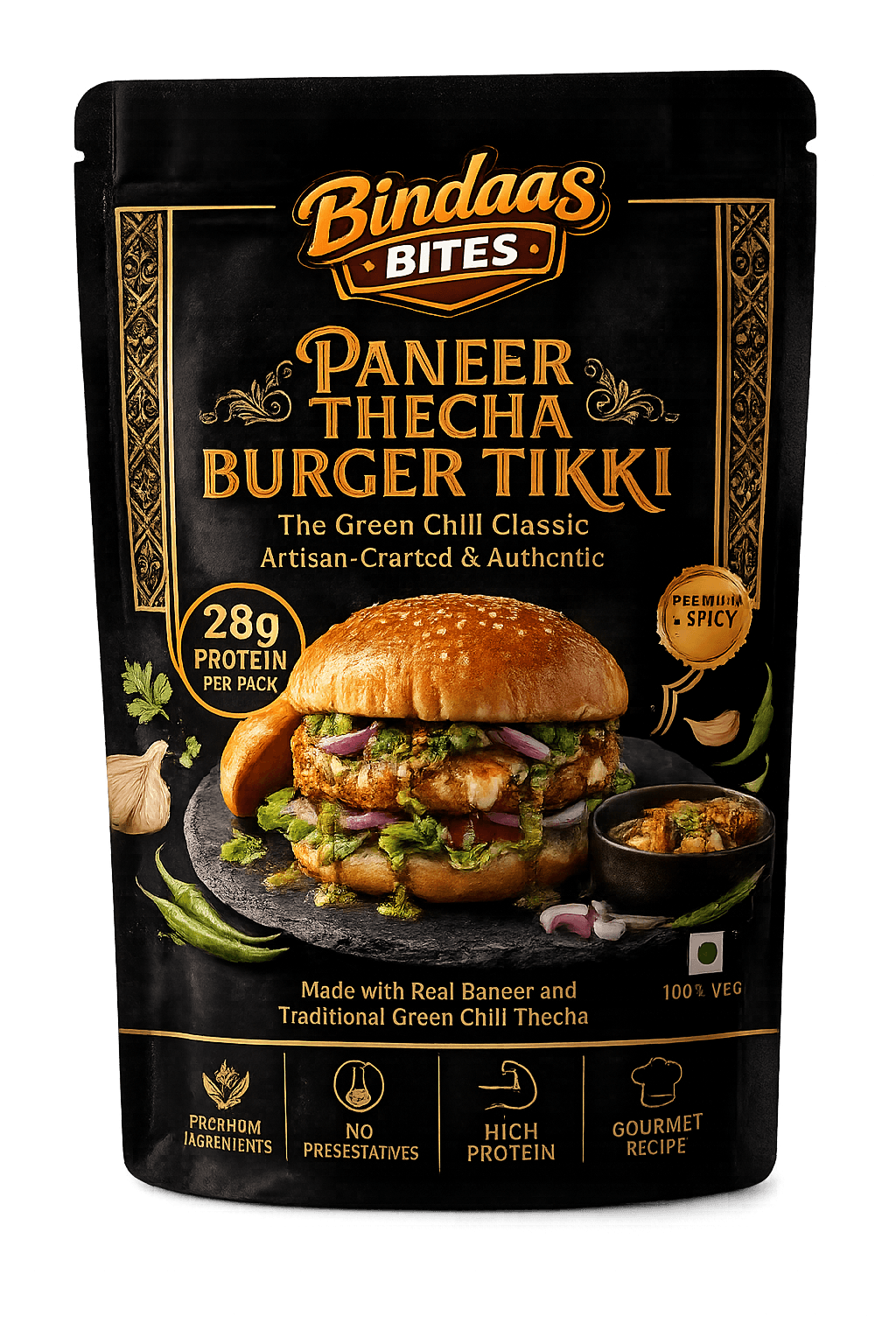 PANEER THECHA BURGER TIKKI